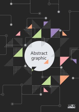 Grafik illüstrasyon geometrik desenli. Eps10 vektör çizim.