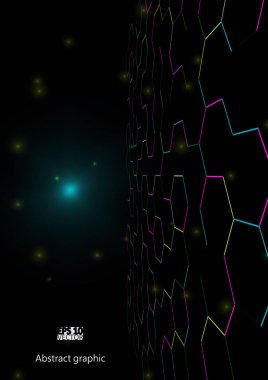 Altıgen yanarak bahislerin doğru ile fütüristik yüzeyi arka