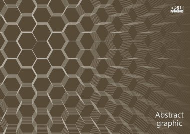 Grafik illüstrasyon geometrik desenli. Altıgen yanarak bahislerin doğru ile fütüristik yüzeyi arka. Eps10 vektör çizim.