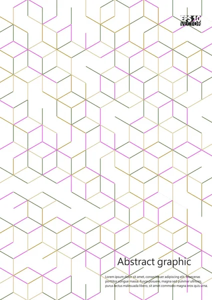 Grafische Illustration mit geometrischem Muster. eps10 Vektorabbildung. — Stockvektor