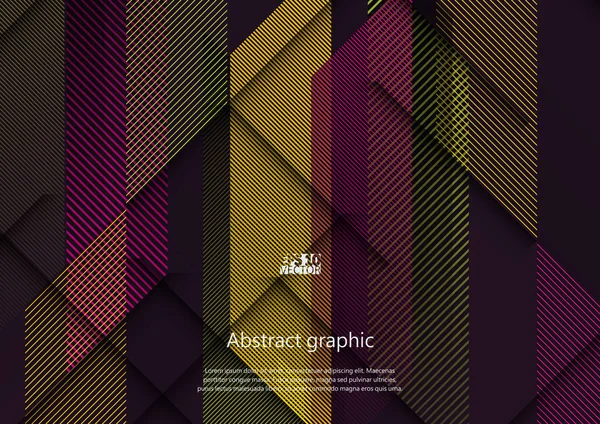 Illustration graphique avec motif géométrique. Eps10 Illustration vectorielle . — Image vectorielle