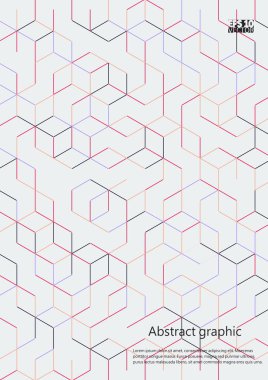 Grafik illüstrasyon geometrik desenli. Eps10 vektör çizim.