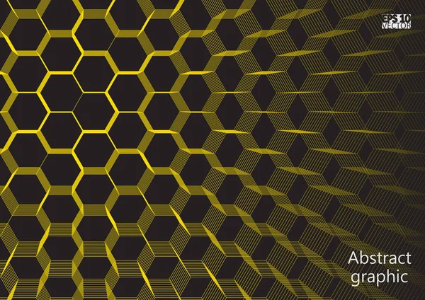 Grafik illüstrasyon geometrik desenli. Altıgen yanarak bahislerin doğru ile fütüristik yüzeyi arka. Eps10 vektör çizim.