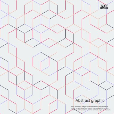 Grafik illüstrasyon geometrik desenli. Eps10 vektör çizim.