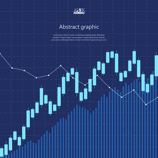 株式グラフ抽象的な背景。Eps10 ベクトル図. — ストックベクタ