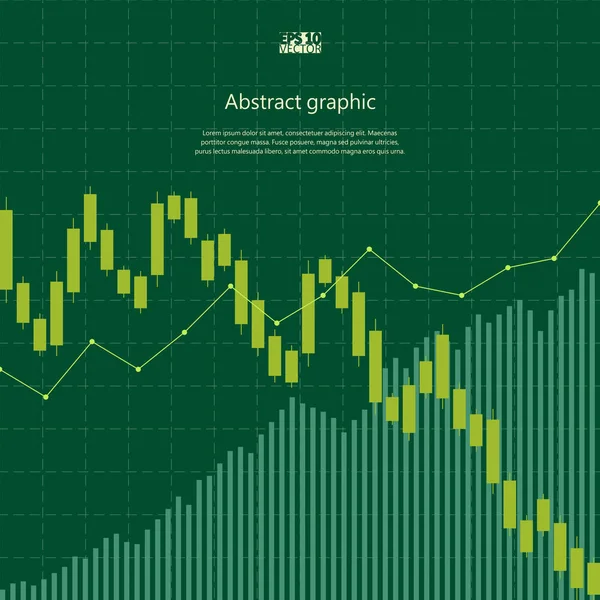 Fundo abstrato com gráfico de estoque. Eps10 Ilustração vetorial . —  Vetores de Stock