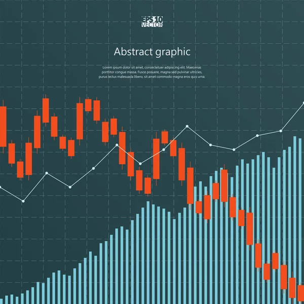 Abstract background with stock graph. Eps10 Vector illustration. — Stock Vector