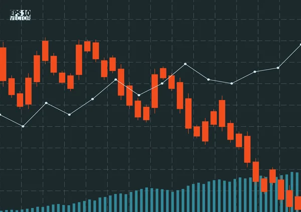 Fondo abstracto con gráfico de stock. Eps10 Ilustración vectorial . — Vector de stock