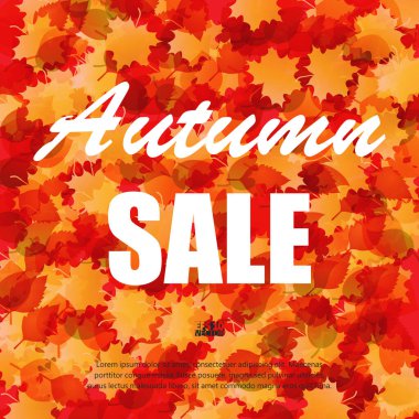 Sonbahar indirimi geçmişi. Eps10 Vektör illüstrasyonu