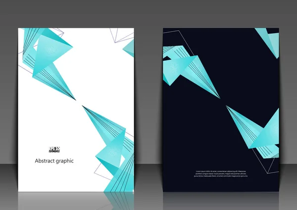 Plantilla de folleto. Fondo poligonal moderno abstracto. Eps10 Ilustración vectorial — Vector de stock