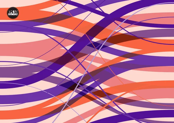 Абстрактный Фон Геометрическим Узором Цветная Полоса Волнового Дизайна Векторная Иллюстрация — стоковый вектор