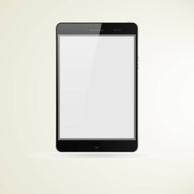 boş dokunmatik ekranlı tablet tarzı siyah renk.
