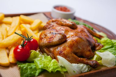 Tavuk patates ve diğer sebze Pan.