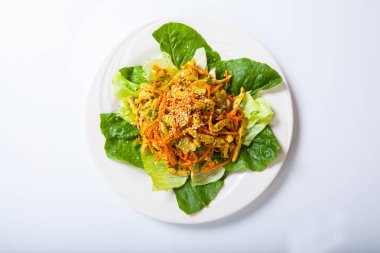 taze sebze ve susam Asya tarzı Tavuk salatası