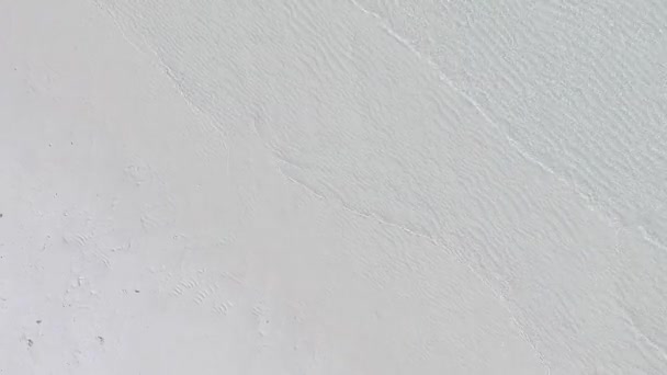 Soft wave of blue ocean on sandy beach. Background. Nature background with sand beach. Soft Wave Of Blue Ocean On Sandy Beach. Background. Selective focus. — Stock Video