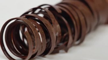 Tatlı tüpler - tatlı. Dekorasyon, closeup için çikolata tüp