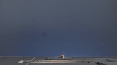 Termal ayrıştırma. Cıva thiocyanate kimyasal deneyim. Kimyasal işlem. Kimyasal deneyim. Firavunlar yılan