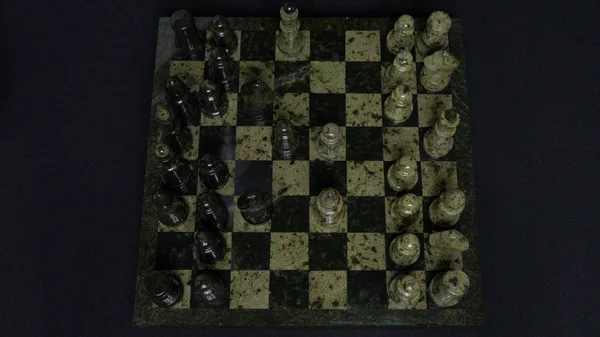 장군. 시작 체스 게임의 숫자는 줄을 하 고 사람이 첫 번째 이동. 체스판에 나이트 체스 조각을 이동 하는 손. 손 놀이 체스, 체스에서 장군 망 — 스톡 사진