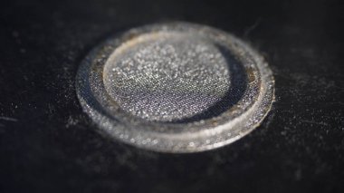 Şekil yakın çekim makro yazdırma Modern 3d printerlere harcama maddeler. Otomatik üç boyutlu 3d yazıcı laboratuvar