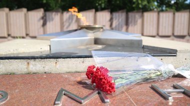 Eternal Flame - Dünya Savaşı'nda zafer sembolü. Yanan ebedi alev ve star adlı askerlerin toplu mezar. Anma törenine, 