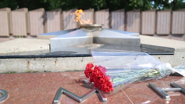 Eternal Flame - Dünya Savaşı'nda zafer sembolü. Yanan ebedi alev ve star adlı askerlerin toplu mezar. Anma törenine, 