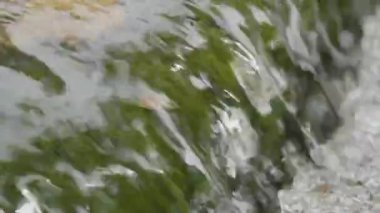 Nehir su kapatın. Çakıl taşları nehir su görünümü kapatın