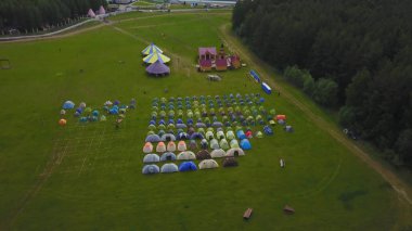 Çocuk tatil çocuk kampı. aeial çocuk kampı