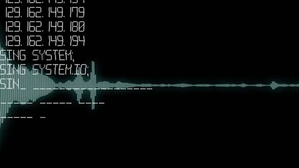 Codice del programma su un monitor. Codice informatico, hacker. Software sviluppatore codice di programmazione. Codice astratto dello script del computer. Schermo di programmazione dello sviluppatore di software . — Foto Stock