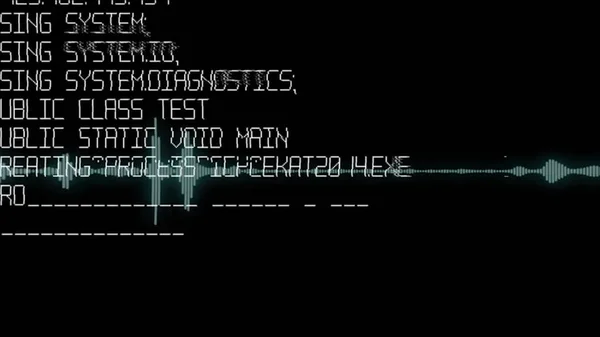 Codice del programma su un monitor. Codice informatico, hacker. Software sviluppatore codice di programmazione. Codice astratto dello script del computer. Schermo di programmazione dello sviluppatore di software . — Foto Stock