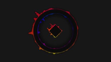Basit daire Equalizer ses spektrum renk arka plan. Yumuşak kutu renk ekolayzer arka plan. Müzik ekolayzer daire arka plan arayüzü ışıkları parlayan ile