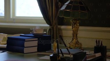 Başkanın ofisi. Bir Noel ağacı, Başkan'a ulus yeni yıl adresine hazırlanması ile başkanları ofis