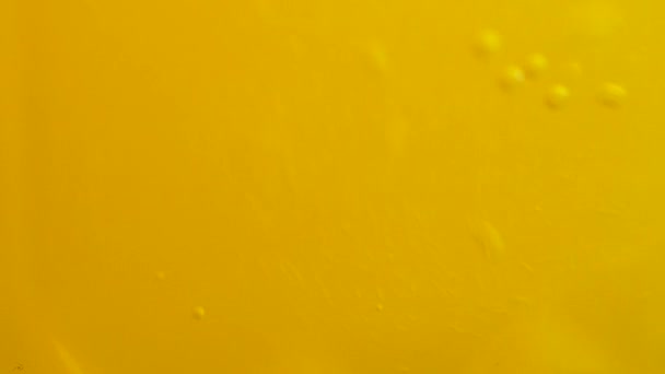 Orange summer drink with bubbles. World of bubbles - Orange. Bubbles of soda closeup. Orange soda and bubbles macro — Stock Video