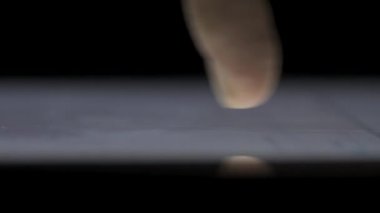 Tablet, teknoloji, ekran, monitör, sensör, dokunmatik, elektronik. Tablet bilgisayar dokunmatik dokunmak makro parmak.