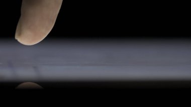 Tablet, teknoloji, ekran, monitör, sensör, dokunmatik, elektronik. Tablet bilgisayar dokunmatik dokunmak makro parmak.