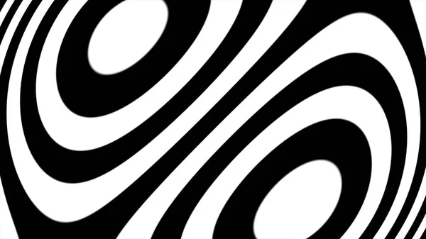 Grafica astratta CGI motion e sfondo animato con figure bianche e nere. Ipnotica illusione spirale senza soluzione di continuità loop. Ipnotica illusione spirale loop senza soluzione di continuità — Foto Stock