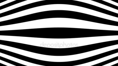 Soyut CGI hareketli grafik ve hareketli animasyonlu arka plan siyah ve beyaz açı. Siyah ve beyaz geometrik şekiller hipnotik ritmik hareketi