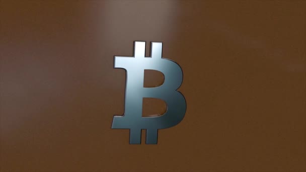 デジタル サイバー スペースで bitcoin 通貨記号の抽象アニメーション。Bitcoin、デジタル サイバー スペースでデジタル通貨記号の抽象アニメーション。さまざまな色のオプション用のポートフォリオを参照してください。. — ストック動画