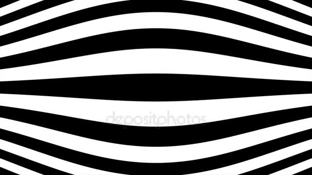 Abstract CGI motion graphics and animated background with white and black figures. Hypnotic spiral illusion seamless looping. Hypnotic spiral illusion seamless looping — Stock Video