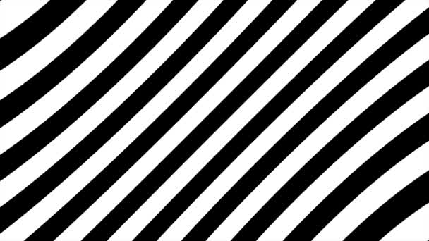抽象的な Cgi モーション グラフィックスとアニメーションの背景を移動すると黒と白の角度。黒と白の幾何学的図形の催眠のリズム運動 — ストック動画