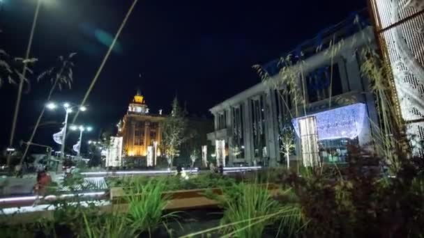 Ekaterimburgo Rusia Julio 2017 Área Ekaterimburgo Plaza 1905 Por Noche — Vídeo de stock