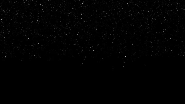 Fallender Schnee Animation Schleife Hintergrund. Animation von fallendem Schnee auf schwarzem Hintergrund. Loop-Material — Stockvideo