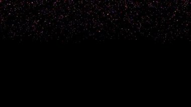 Animasyon siyah bir arka plan üzerinde renkli boncuklar. Renk animasyon düşen kırıntısı. Döngü fotage