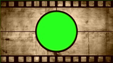 Chromakey kopya alanı ile eski negatif film animasyon