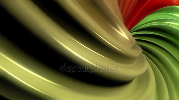 Espiral colorida que gira y da un efecto soñador o hipnótico. Lazo sin costuras. Animación de rotación espiral hipnosis de caramelo colorido, vidrio o plástico — Vídeo de stock