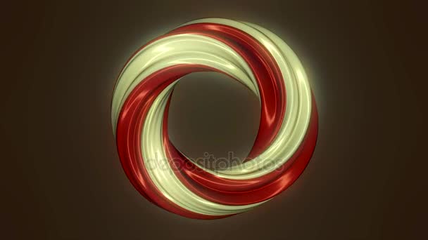 3D colorful animation of a circle or ring. Hypnotic spiral illusion seamless looping. Abstract color wormhole tunnel. Seamless loop. Abstract background with rotation of hypnotic spiral. Animation of — Stock Video