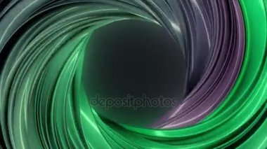 Mor torus döner. 3D bilgisayar geometrik animasyon üretilen. Döndürme animasyon renk torus. Animasyon döndürme hipnoz helezon renkli Carmel, cam veya plastik. Döngü animasyon