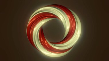Çemberin ya da yüzüğün üç boyutlu renkli animasyonu. Hipnotik spiral illüzyon kusursuz döngü. Soyut renkli solucan deliği tüneli. Kusursuz döngü. Hipnotik spiral dönüşlü soyut bir arka plan. Kusursuz döngünün animasyonu