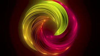 Çok renkli dalgalı çizgiler döngüsü. Parlak parlak neon daire girdap soyut hareket tasarımı. Sorunsuz döngü. Soyut hareket arka plan, parlayan ışıklar, renkli dalgalar, sorunsuz döngü mümkün.