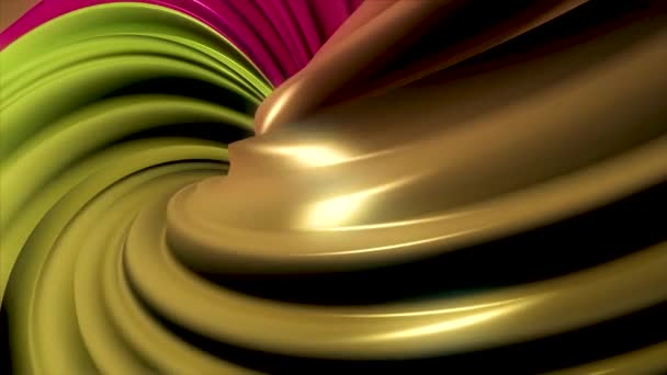 Animación colorida 3D de un círculo o anillo. Ilusión espiral hipnótica bucle sin fisuras. Abstracto túnel de agujero de gusano de color. Lazo sin costuras. Fondo abstracto con rotación de espiral hipnótica. Animación de — Vídeo de stock