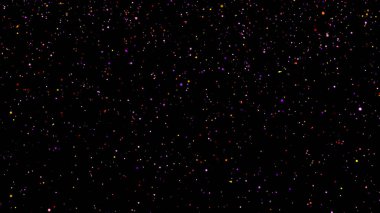 Animasyon siyah bir arka plan üzerinde renkli boncuklar. Renk animasyon düşen kırıntısı. Döngü fotage